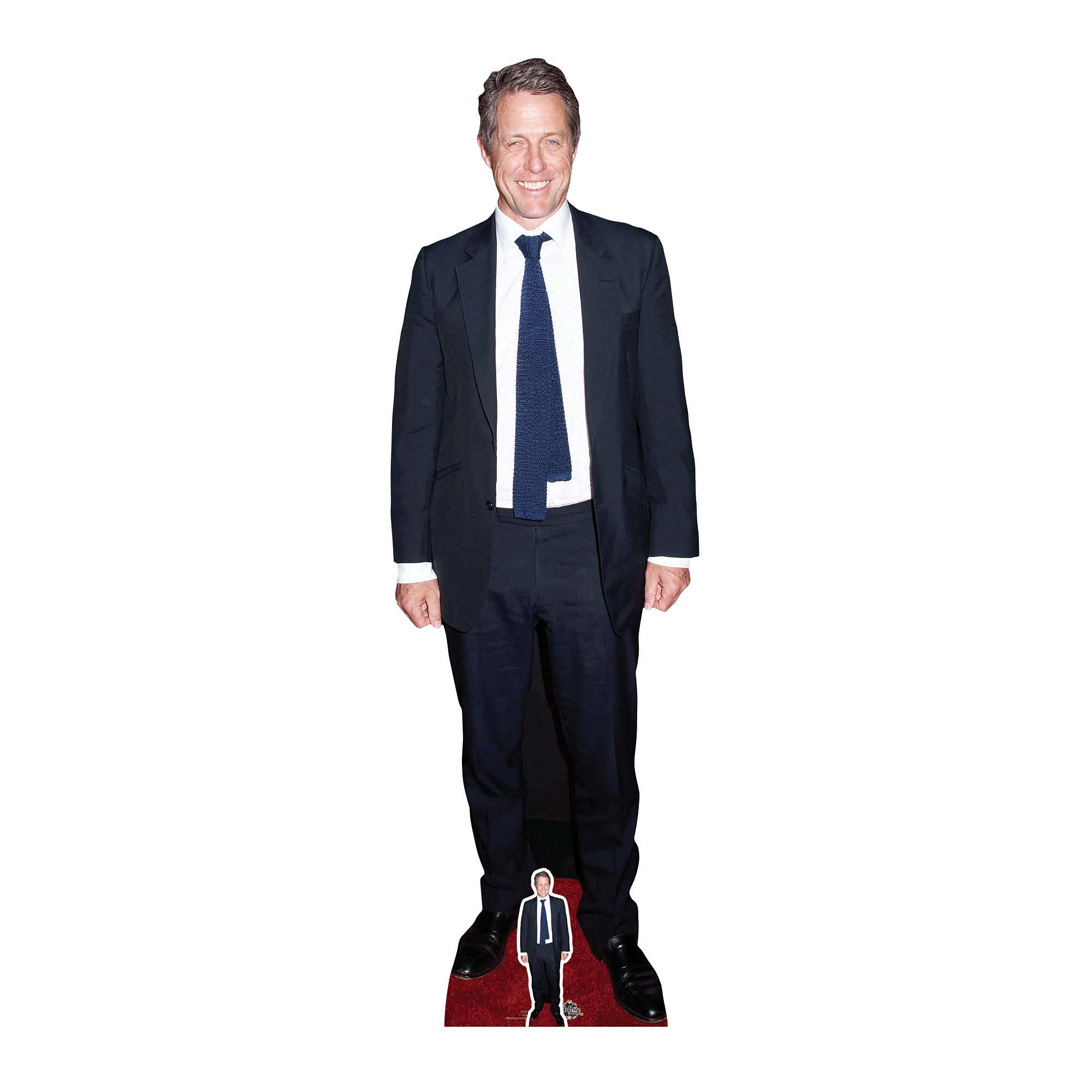 STAR CUTOUTS CS919 Hugh Grant (Tie) Life Size Cardboard Cutout with Free Mini Cut Out Perfect for Birthdays, Gifts, Parties & Fans, Solid, Multicolour, Regular
