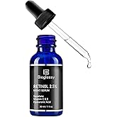 Bioglossy Retinol Serum for Face, 2.5% Retinol Intense Night Serum with Squalane,Vitamin C & E & B3,Hyaluronic Acid for Lines, Wrinkles & Premature Sun Damage to Resurface & Hydrate 30 ml/ 1 Fl oz