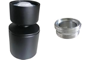 BOARNE Rotate Kitchen Sink Faucet Attachment,kitchen bathroom faucet nozzle aerator,faucet extender, 360 degree swivel dual flow sprayer for sink tap head, rotatable water splash filter (black20° Angle)