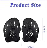 KEUGT Swimming Paddles for Hands Adjustable Straps Training Paddle view 3