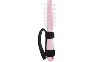 MUCKLILY Ergonomic Senior Hair Styling Comb for Elderly Assistive Detangling Tool with Gentle Nylon Head