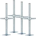 Scaffold 24" Adjustable Leveling Galvanized Screw Jack with Base Plate, 4 Pack