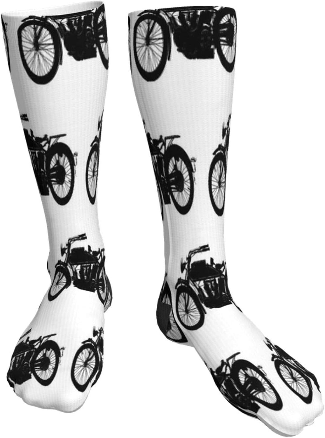 Women's Antique Motorcycle Pattern Multi Colorful Patterned