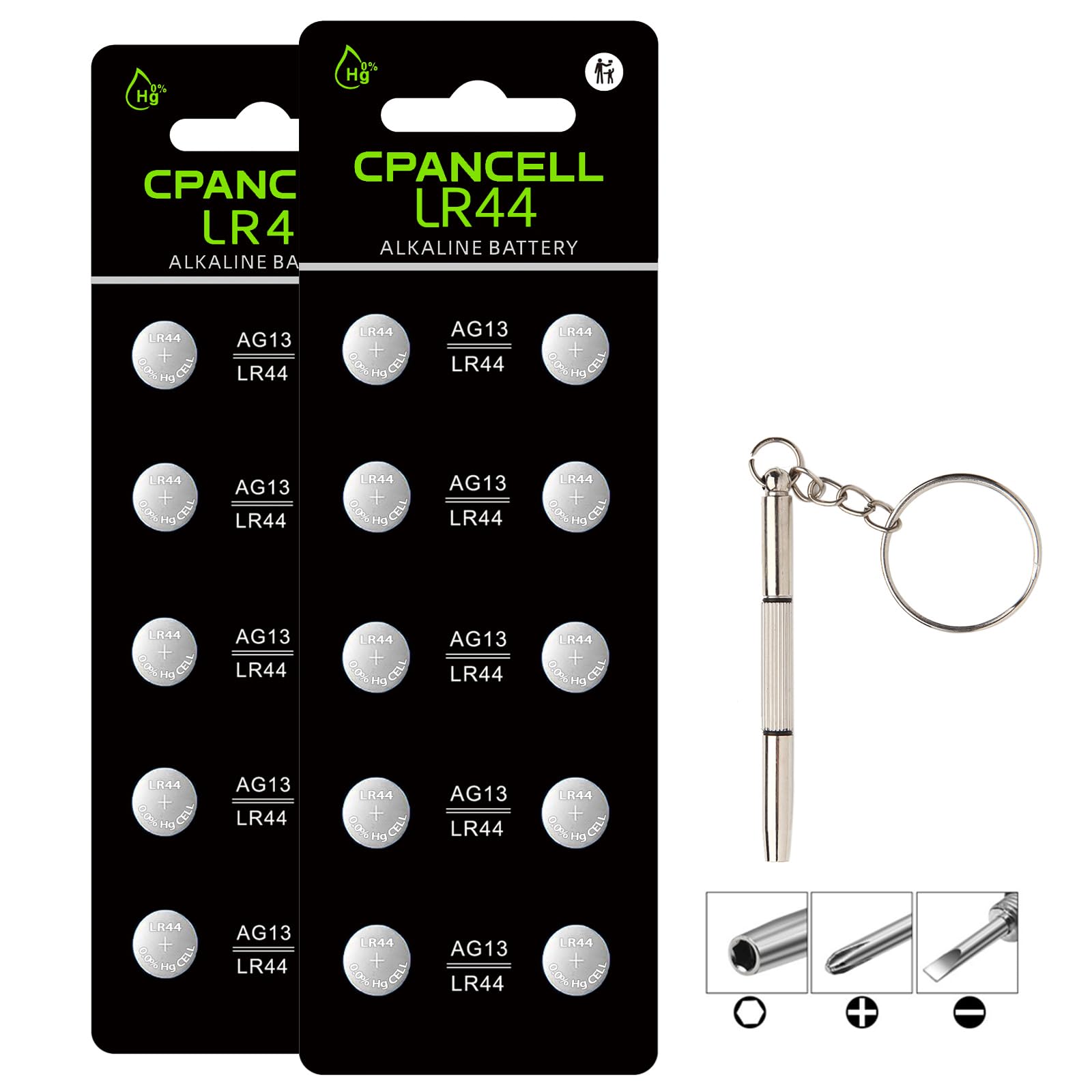 L1154f Battery LR44 AG13 L1154 a76 357 303 sr44 Batteries 1.5V Button Coin Cell Batteries (20 Count)