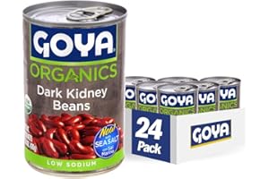 Goya Foods Organic Dark Red Kidney Beans, 15.5 Ounce (Pack of 24)