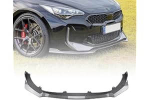 HHENGYISOUL Front Bumper Lip Chin Spoiler Fit for KIA Sting GT, GT-Line 2018-2023,3 PCS Front Bumper Lip Body Kit Spoiler, Chin Spoiler Compatible with KIA Sting GT, GT-Line 2018-2023, Carbon