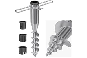 Lifeswell Beach Umbrella Sand Anchor, Heavy Duty Screw Anchor for Sand & Grass, Portable In-Ground Windproof Base with 3 Sleeve Design, Fully Welded Holder Fits 1" to 2" Outdoor Umbrella Poles