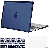 MOSISO Compatible with MacBook Pro 14 inch Case 2026-2021 M5 M4 M3 M2 M1 A3434 A3112 A3185 A3401 A2918 A2992 A2779 A2442, Anti-Cracking TPU Bumper Hard Shell&Keyboard Skin&Screen Film, Navy Blue
