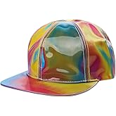 LOADREAM Replica Future Baseball Cap Rainbow Cosplay Hat Shining Adjustable Adult (Flat Brim Cap)