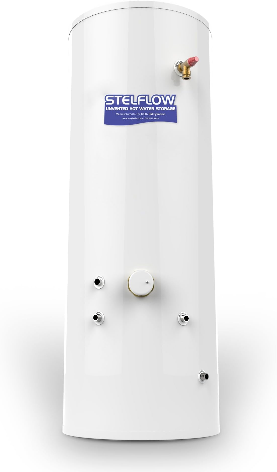 RM 150 Litre Stelflow Indirect Unvented Stainless Steel Hot Water Storage Cylinder