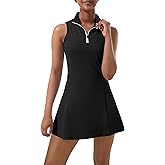 Tennis Dress for Women, Tennis Golf Dresses with Built in Shorts and Pockets for Sleeveless Workout Athletic Dresses