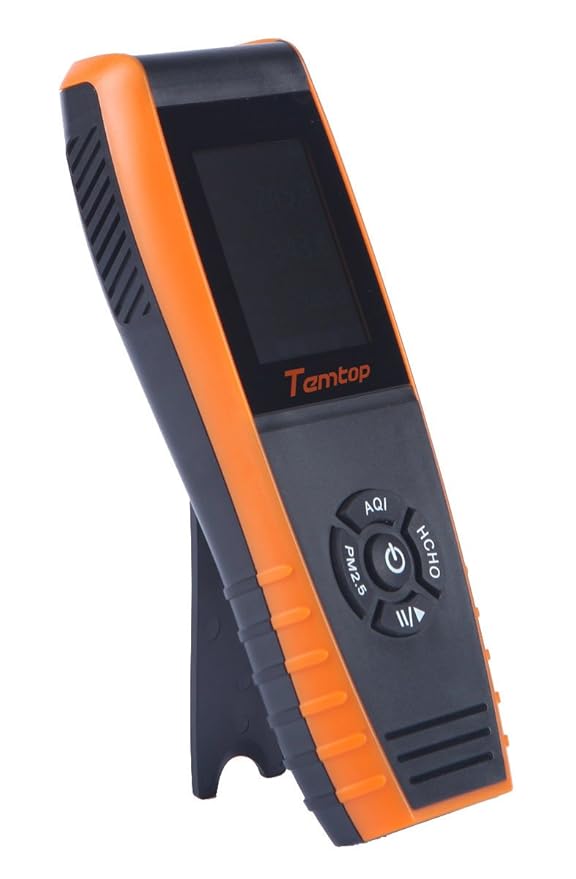 Temtop LKC-1000S + Detector de Alta Precisión de Calidad del Aire, LCD Coloreado AQI Sensor, Detector de Monitor de Formaldehído Profesional con Pruebas ...