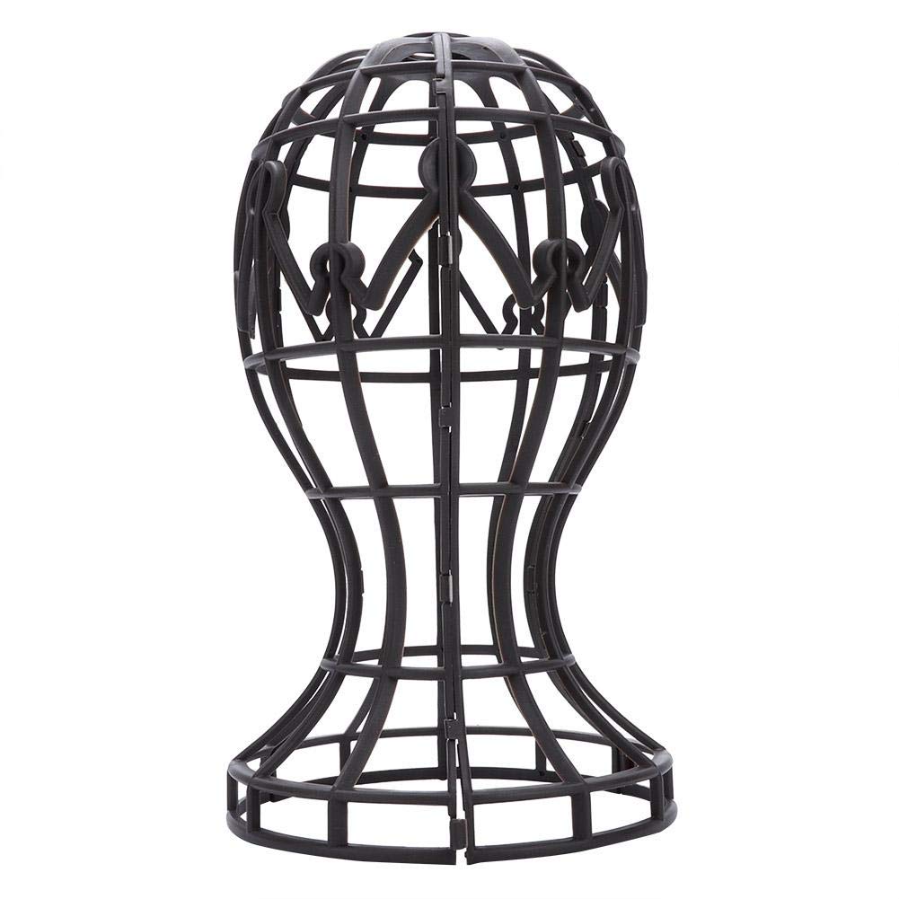 Wig Display Holder, 2 Colors Abs Foldable Wig Wig Stand Portable Holder Folding For Polystyrene Heads Wig Air Dry(Black)