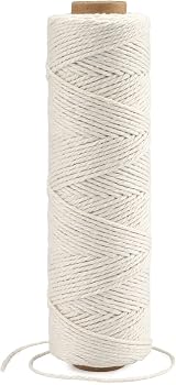 G2PLUS 100M Beige Cotton Twine 1.0mm 3-Ply Butchers String for Crafts & Kitchen view 4