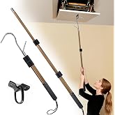 Attic Ladder Pull Down System- attic Pull Down Hook 20-40 InchesTelescoping Extension Rod with D-Ring &amp; Mounting Screws - Replacement for Attic Pull Down Cord