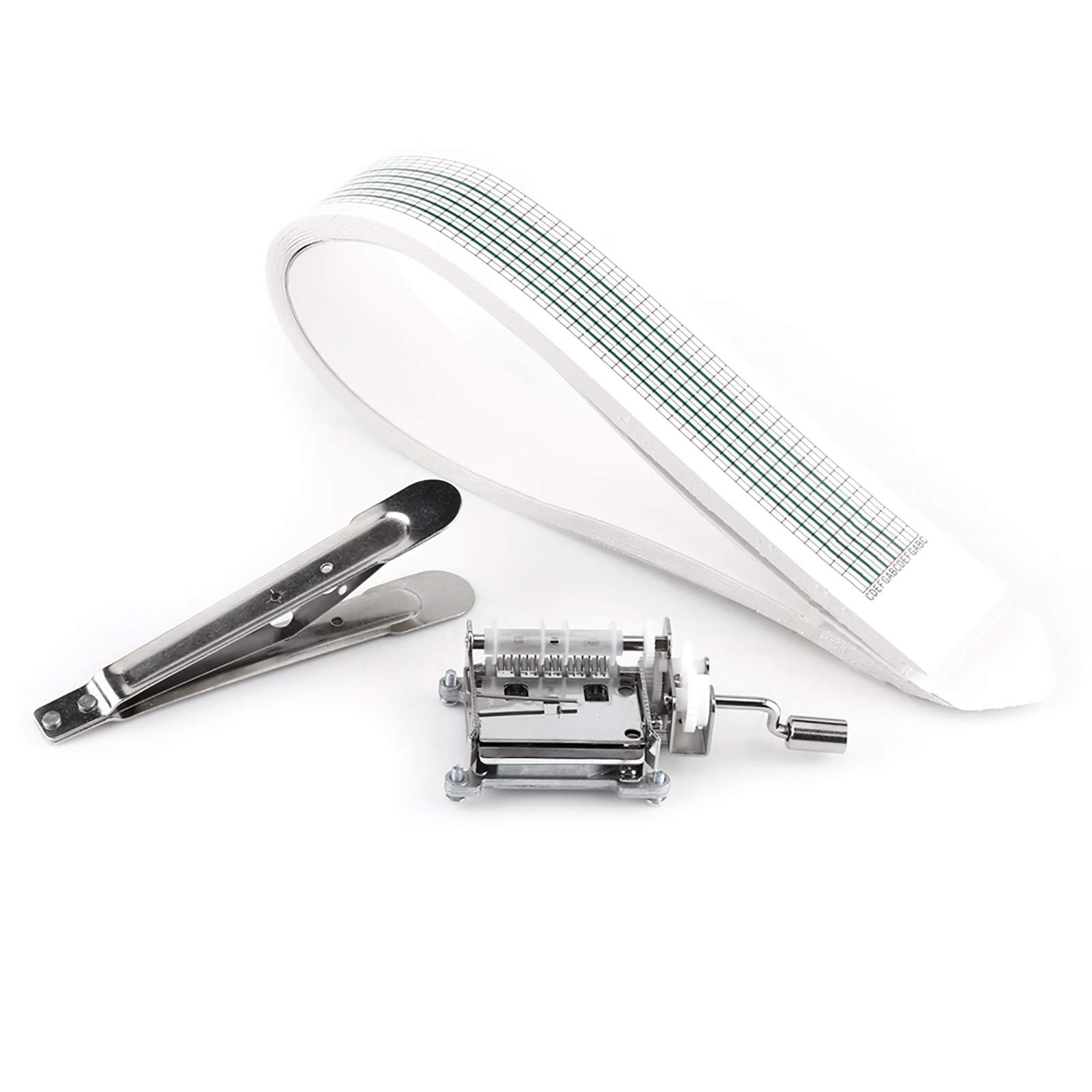 15 Note Mechanical Music Box Movement + Hole Puncher + 20 Paper Tapes