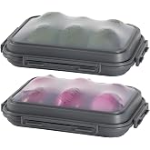 Mage Crab 2 Pack Silicone Food Fresh-Keeping Storage Containers with Lid(12 Cups /96 oz) BPA-Free Leakproof Lock Clips Versatile Fridge Storage Containers Space Saving &amp; Expandable Black
