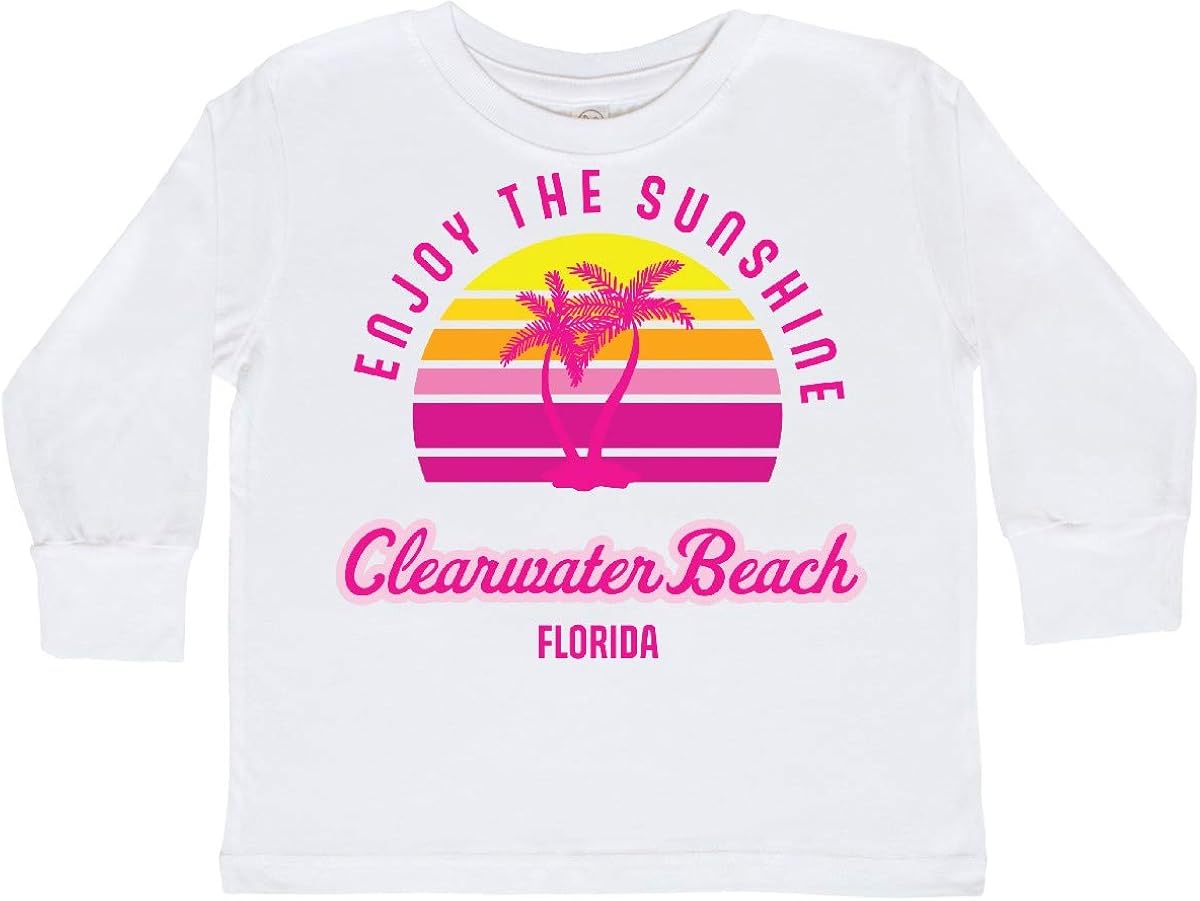 inktastic Summer Enjoy The Sunshine Clearwater Beach Toddler Long Sleeve T-Shirt