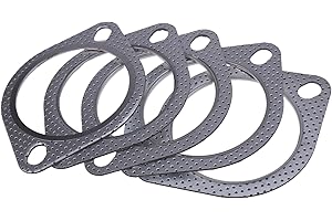 IEQFUE 5PCS 2-Bolt 3" High Temp Flange Gasket Compatible with Turbo, Manifold, Header Down, Dump Pipe Flange