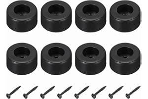 MECCANIXITY Rubber Speaker Isolation Feet,1.5"x0.75" Black Anti-Vibration Base Pad with Screws Amplifier Stand Feet Mat for E