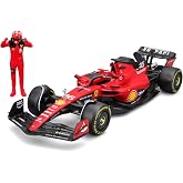 Bburago 1:24 Scale Forumula Racing 2023 Ferrari SF-23 Diecast Vehicle with Leclerc #16 Figure