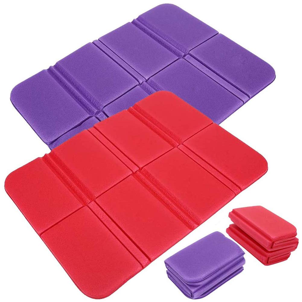 BETOY Thermally Insulated Folding Sit Mat,2 pcs Folding Foam Sit Mat for Camping, Outdoor Foldable EVA Floor Mat Portable Waterproof Seat Pad Cushion Outdoor Park