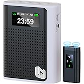 2025 New Upgraded Voice Amplifier Wireless Microphone with Magnetic Lavalier, LED Display Screen, Rechargeable Portable Microphone Speaker for Teachers, Classroom, Yoga, Meetings, Speeches, Tours