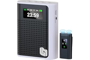 LONAZHNA 2025 New Upgraded Voice Amplifier Wireless Microphone with Magnetic Lavalier, LED Display Screen, Rechargeable Portable Microphone Speaker for Teachers, Classroom, Yoga, Meetings, Speeches, Tours