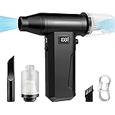 Compressed Air Duster, 130000RPM 100 Gear Speed Adjustable Electric Air Blower, Brushless Motor Cordless Air Duster with Type-C Fast Charging, for Keyboard, Computer, Car, Home, Outdoor Cleaning,Pet