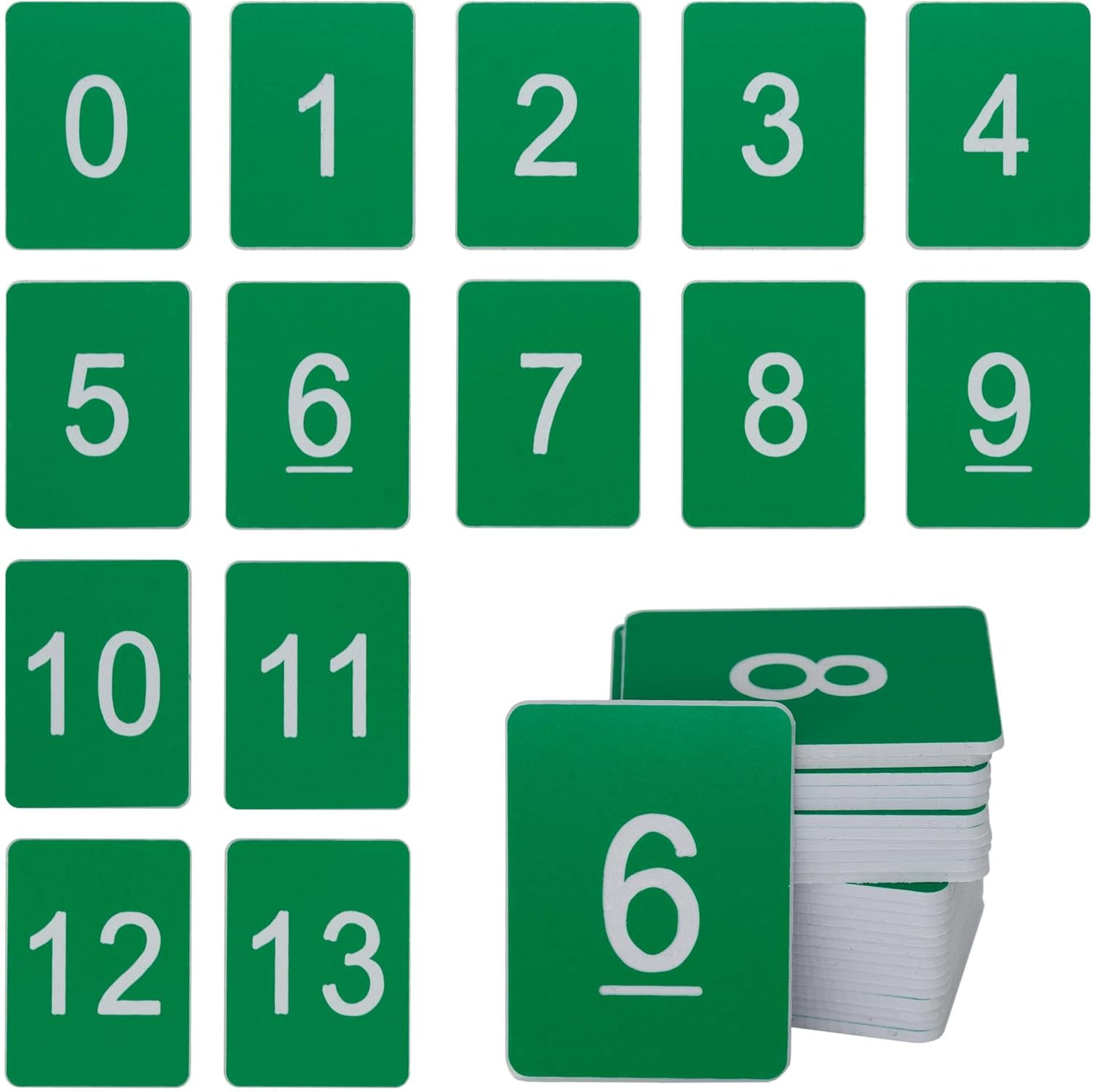 Address Signs - StayMax Rectangle Plastic Numbered Tags Number Disc Number Token (0-25, Green)