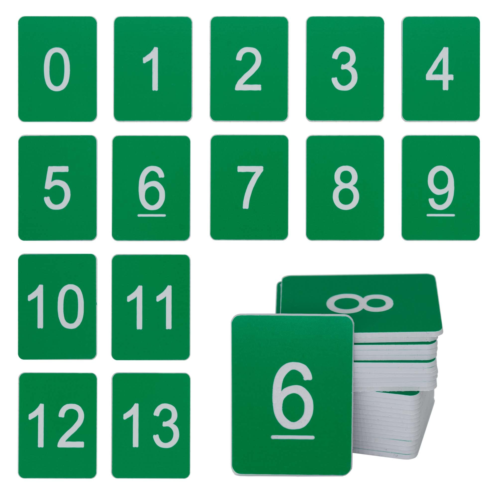 Plastic Numbered Tags Number Disc Number Token Rectangle (0-100, Green)
