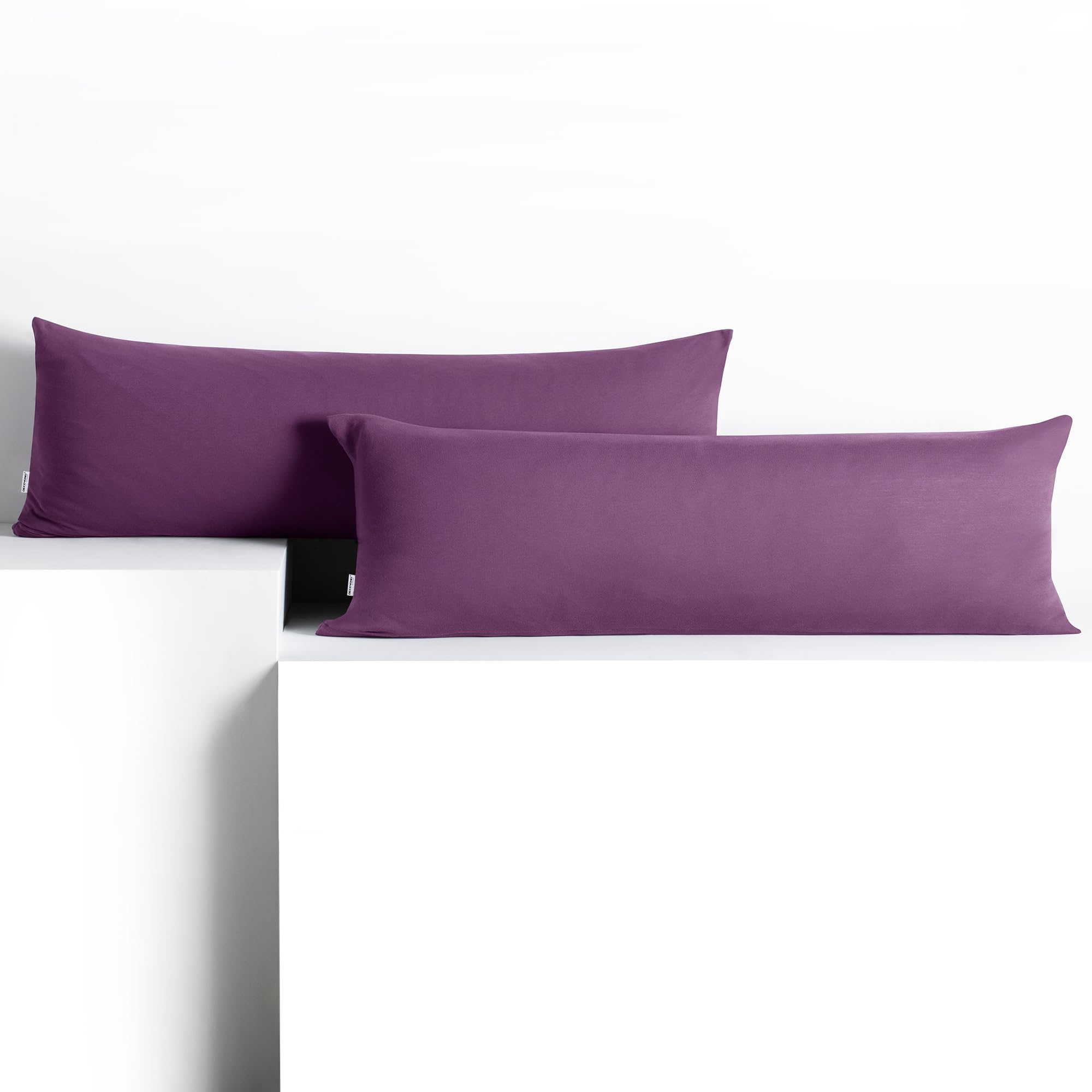 DecoKing 2 cushion covers 40 x 200 cm cotton zip plum amber