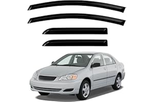 Dimflux Window Visors Rain Guards Compatible with 2003-2005 Toyota Corolla Fit for 05-06 Toyota Corolla Xrs,Fit for 2006-2008 Toyota Corolla S/LE/CE Fit for 2008 Toyota Corolla Sport Wind Deflector