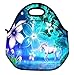 (Unicorn in Wonderland) 3.5MM Thick Neoprene Lunch Bag/Lunch Tote, Insulated | Stretchy | Reusable | Washable | Rugged Zipper | Great For Lunchboxes & Snacks By Selric