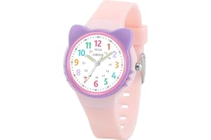 Juboos Kids Watch Analog for Boys Girls Toddler, 3ATM Waterproof Wirstwatch Learning Time and Easy to Read