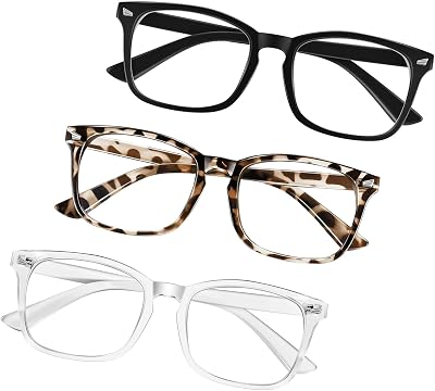 ASIRYVA 3 Pack Anti Blue Light Glasses for Women & Men - Computer Glasses