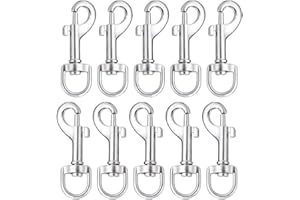 Swivel Snap Hooks, Lucky Goddness 50pcs Wholesale Metal Heavy Duty Eye Clasp Multipurpose- Best for Spring Pet Buckle, Key Chain for Linking Dog Leash Collar, DIY Project
