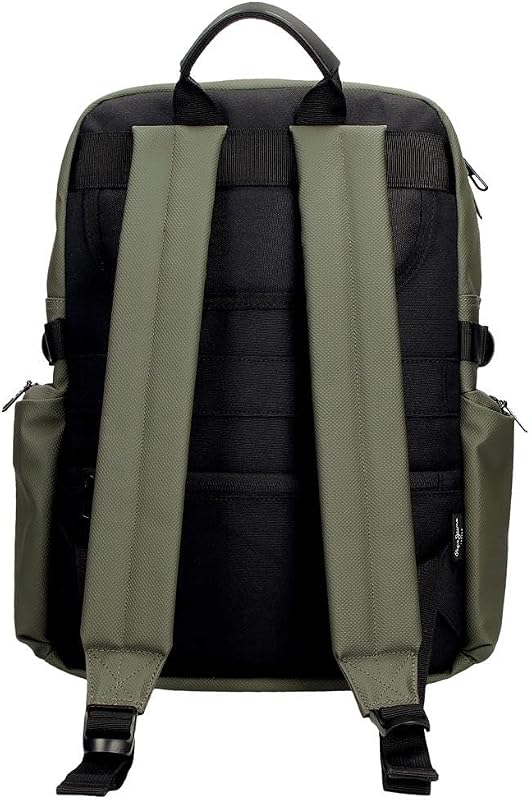 Dorking Sac à Dos pour Ordinateur Portable Adaptable 15.6 inch Vert 28x40x16 cm Polyester with Détails en Cuir Synthétique 17.92L par Joumma Bags — photo 3 sur 5