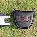 barudan golf Black Leather USA Mallet Putter Cover Covers Headcover Magnetic Club Head Covers Headcovers Protective for Scotty Cameron Odyssey Stroke Lab Two Ball 2ball 2 Ball Well Made