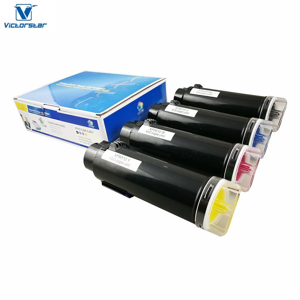 VICTORSTAR Compatible Xerox Cartucho de Tóner Negro  Cyan  Amarillo 