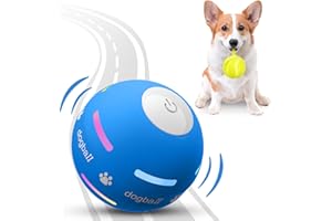 PetDroid Interactive Dog Toys Dog Ball,[Newly Upgraded] Durable Motion Activated Automatic Rolling Ball Toys for/Small/Medium/Large Dogs,USB Rechargeable (Blue)