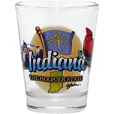 World By Shotglass Indiana Hoosier State Elements Shot Glass