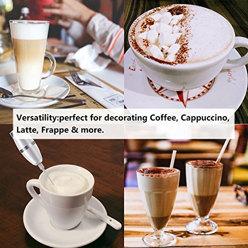 image for Milk Frother Handheld Battery Operated Electric Foam Maker For Coffee,