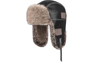 HAOZAIKEJI Cool Winter Aviator Hat Men Trapper Hat Women Russia Hat Eskimo Earflap Ushanka Skiing Pilot Hooded Trooper Hat