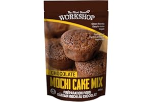 The Plant Based Workshop, Baking Cake Mix, Chocolate Mochi, Vegan, Gluten Free, No Preservatives, Japanese Snack 490g x 2
