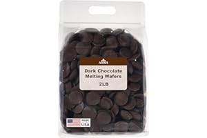 ASOZI Dark Chocolate Melting Wafers 2LB – Smooth and Creamy, Perfect for Dipping, Baking, Candy Making, and Decorating Desserts – Ideal for Fountains, Coating, and Molded Chocolates