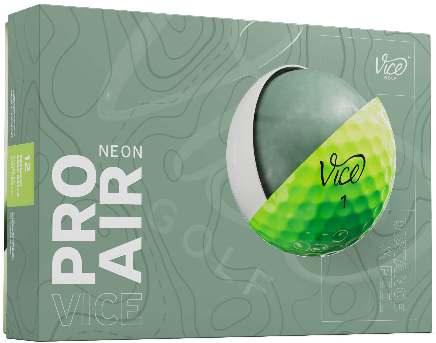 Vice Pro Air Golf Balls (2025 Model) (Lime)
