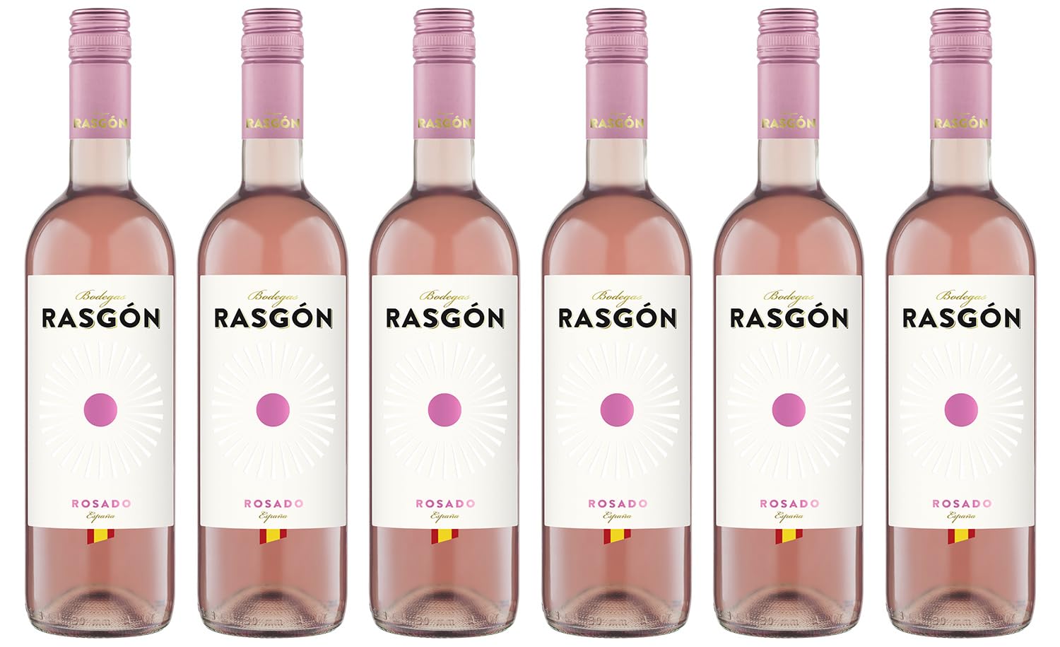 Rasgon Tempranillo Rosado – Fruchtiger Roséwein aus Spanien – Frisch & Elegant – Aromen von Erdbeere & Himbeere – Perfekt als Sommerwein & Aperitif (6x0.75l)