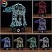 3D Optical Illusion Night Light - 7 LED Color Changing Lamp - Cool Soft Light Safe For Kids - Solution For Nightmares - Star Wars all Terrain Armored Transport AT-AT Walker