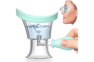 JOZAYA Eye Wash Cup - Silicone Manual Air Pressure Eye Cleaning Toolfor SoothingTired Eyes, Convenient and Effective Removes Dust, Makeup and Irritants (Blue)